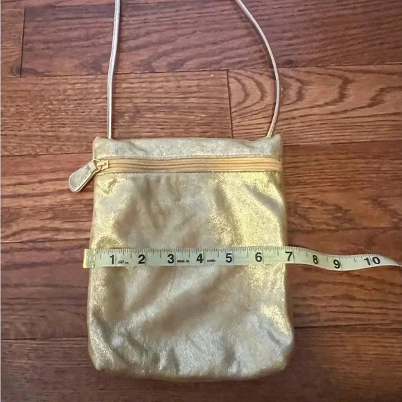 VTG Carlos Falchis Metallic Gold Mini Crossbody Bag - Picture 3 of 14